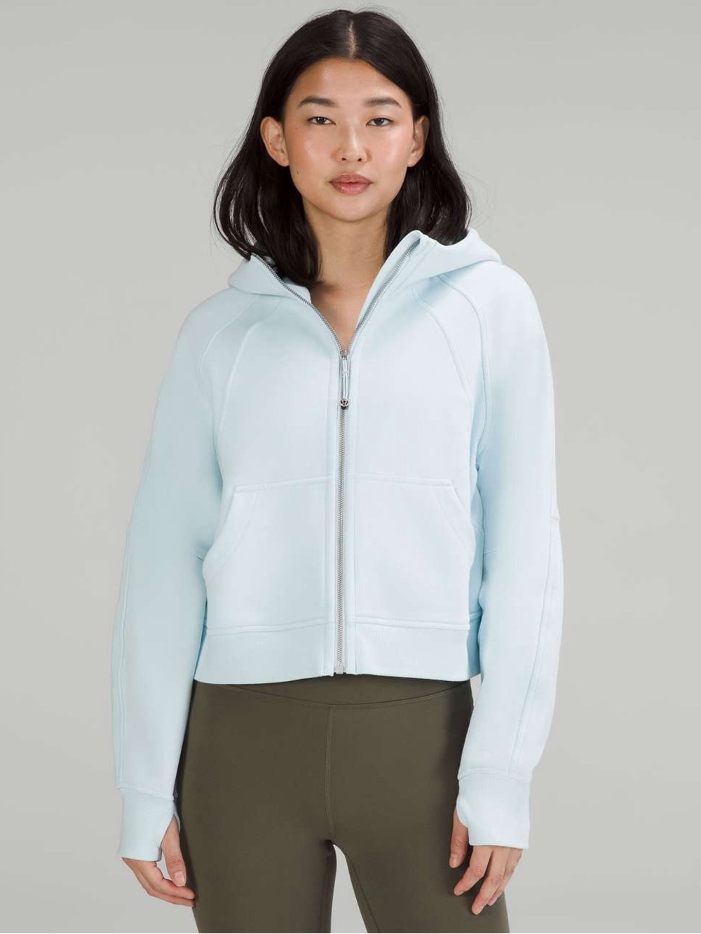 Lululemon Scuba Oversized Half-Zip Hoodie in Powder Blue Size XS/S